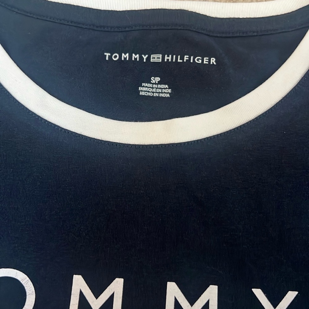 Tommy Hilfiger Flag Logo Dress Dark Blue Shirt Dress Size Small - Picture 9 of 10